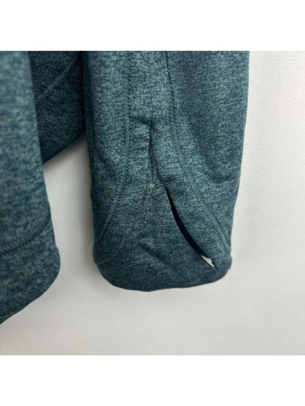 Athleta Uptempo Hoodie Sweatshirt Womens 1X Heather Teal Long Sleeve Thumbholes - Picture 14 of 16